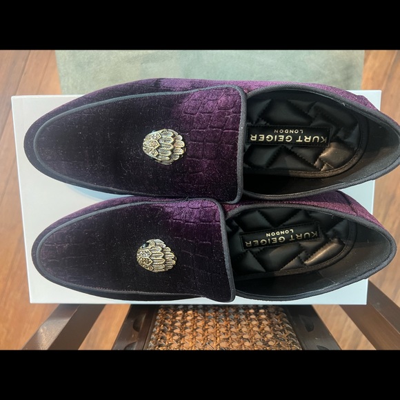 Mens High Eagle Velvet Loafers